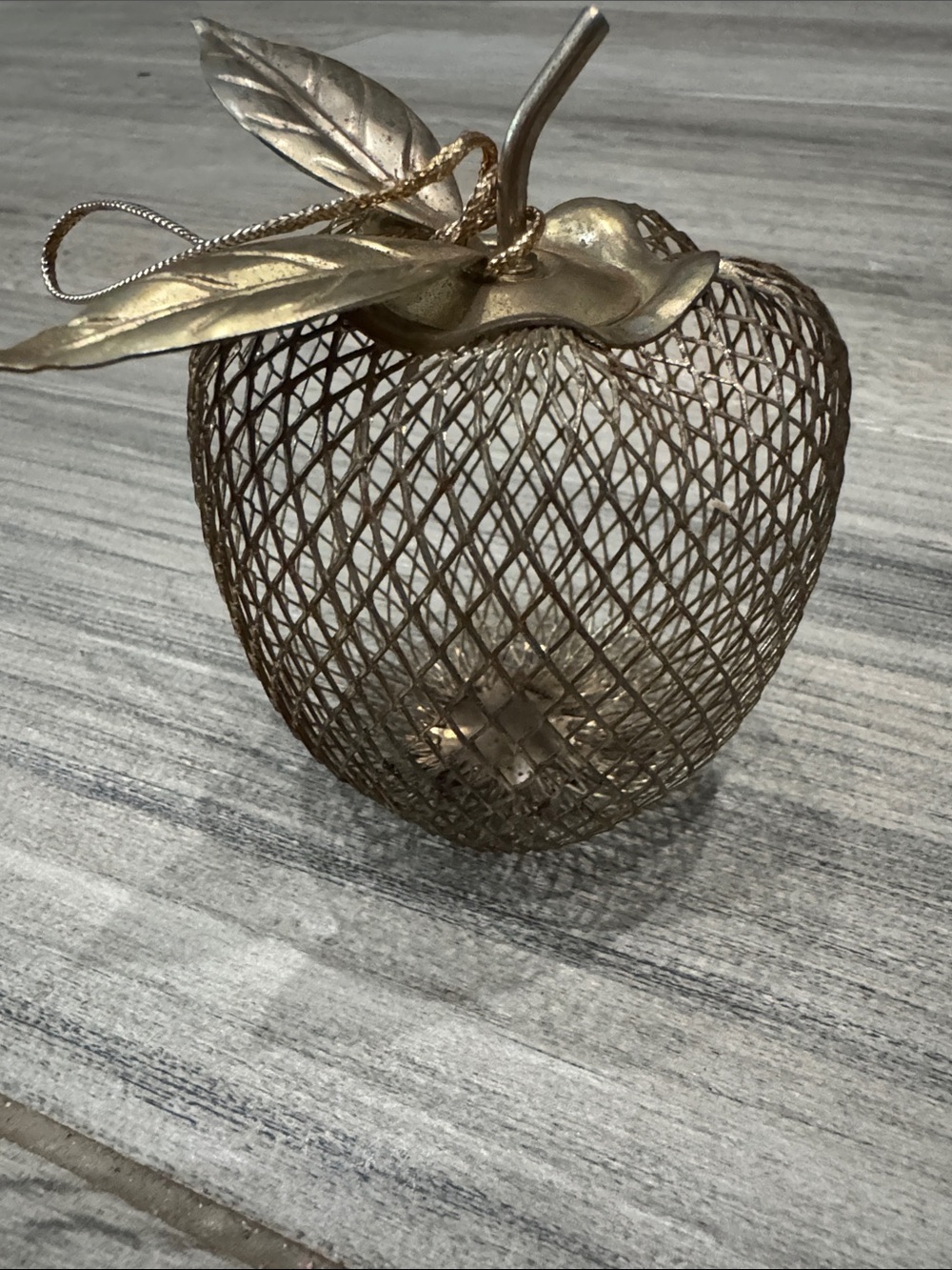 Decorative Brass Apple Ornament